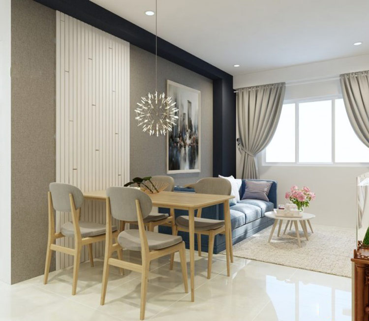 Thiết kế nội thất chung cư 60m2 Anh Trí 10