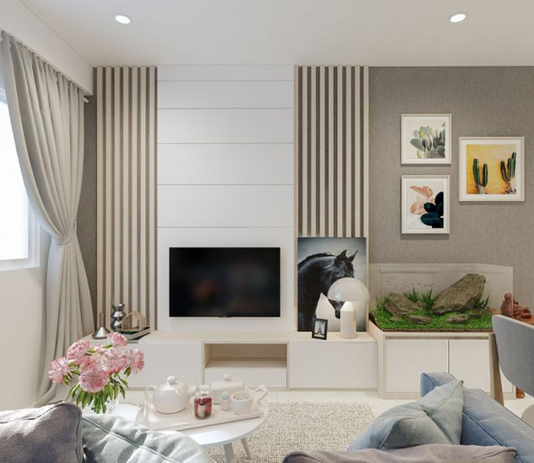 Thiết kế nội thất chung cư 60m2 Anh Trí 8