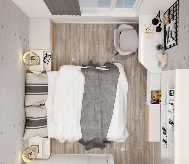 Thiết kế nội thất chung cư 83m2 OCT2 Bắc Linh Đàm - anh Mạnh 12