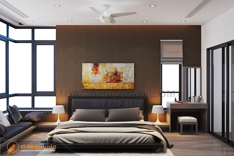 Dự án: Chị Hương - Đường 31 - Khu đô thị Gamuda 8 Chiếc bàn bên cửa sổ được tận dụng từ không gian cũ để trang trí