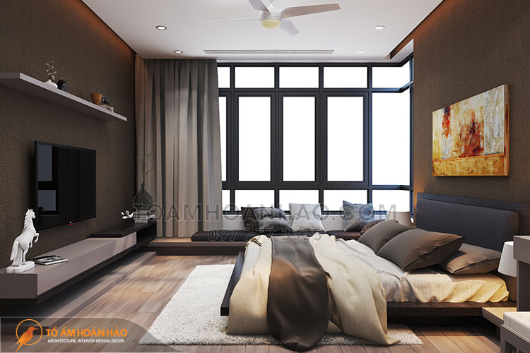Dự án: Chị Hương - Đường 31 - Khu đô thị Gamuda 9 Bàn làm việc được bố trí gọn gàng trong góc hẹp giữa tủ đồ và nhà vệ sinh