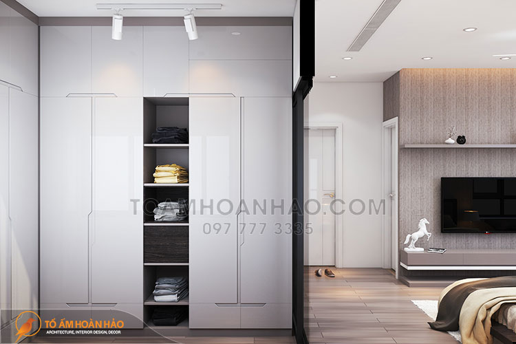Dự án: Chị Hương - Đường 31 - Khu đô thị Gamuda 14 Không gian phòng thờ còn được bố trí khá nhiều các loại cây cảnh bonsai