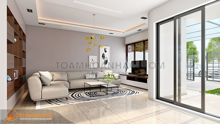 Dự án: Chị Hương - Đường 31 - Khu đô thị Gamuda 2 Không gian nghỉ ngơi trên tầng được thiết kế trẻ trung