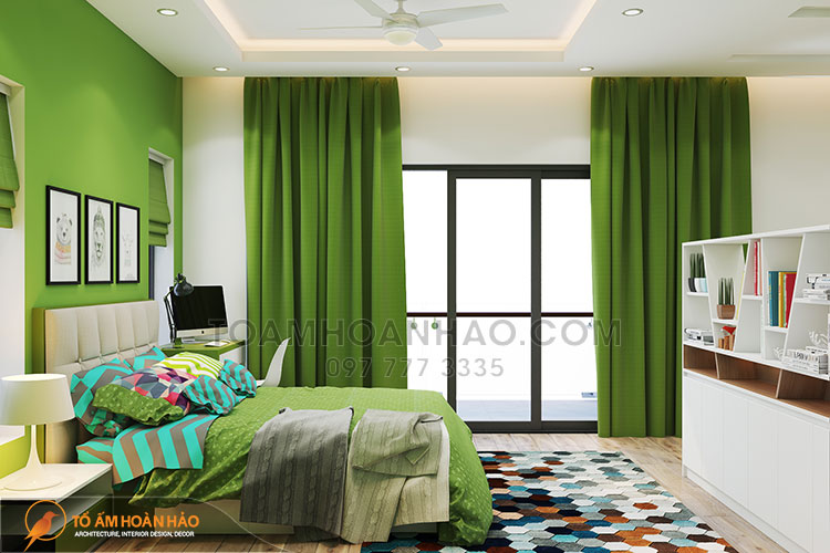 Bếp với nội thất trắng-đen đơn giản nhưng sang trọng