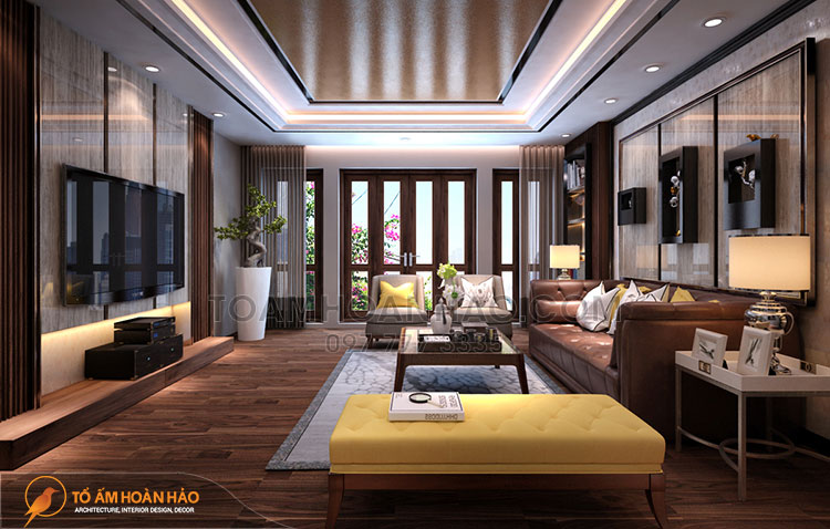 Dự án: Anh Hưng - Hạ Long 3 Không gian đậm vẻ sang trọng và ấm cúng với cách sử dụng chất liệu gỗ đầy ấn tượng