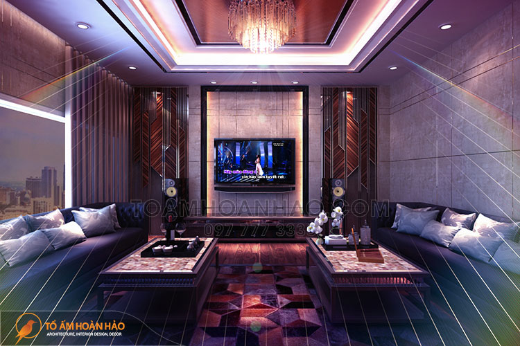 Dự án: Anh Hưng - Hạ Long 7 Hệ thống ánh sáng màu phù hợp tạo cảm giác như ở một phòng hát hay khu vui chơi
