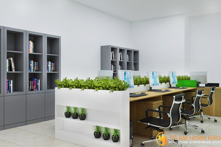 Dự án: Văn phòng dược phẩm Nano - Khu biệt thự Vườn Đào - Lạc Long Quân- Tây Hồ 9 thiết kế kiến trúc nội thất văn phòng dược phẩm Nano - phòng làm việc