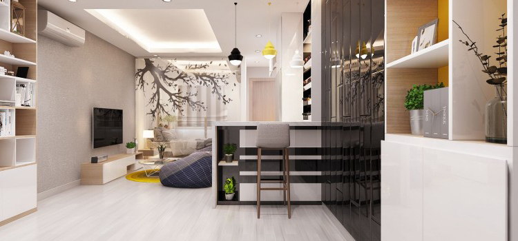 thiêt kế nội thất chung cư 43m2 - chị Hằng 9