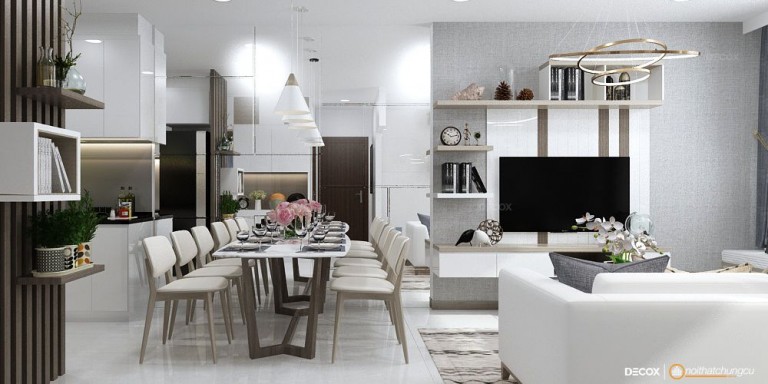 thiết kế nội thất chung cư 68m2 - chị Ngọc Anh 5