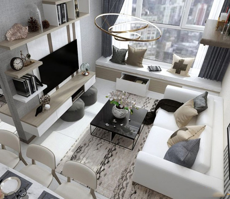 thiết kế nội thất chung cư 68m2 - chị Ngọc Anh 6