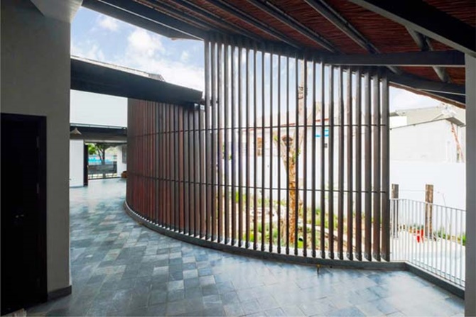 thiết kế thi công nội thất biệt thự mái lá