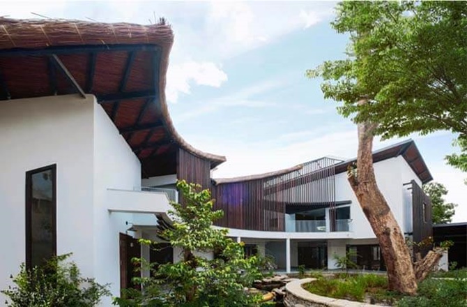 thiết kế thi công nội thất biệt thự mái lá