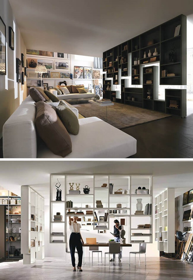 vách ngăn khi thi công nội thất căn hộ chung cư