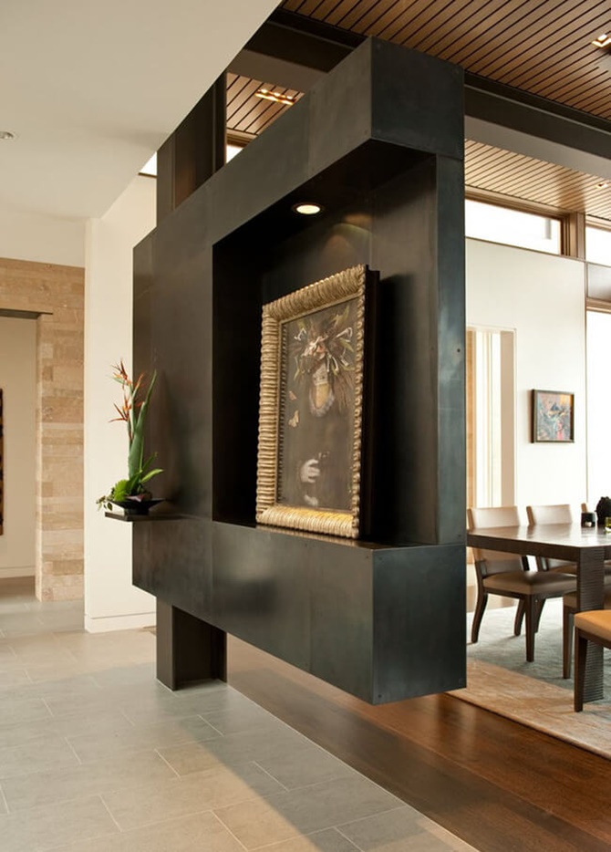 vách ngăn khi thi công nội thất căn hộ chung cư