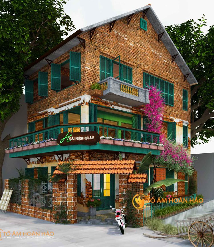 thiết kế nội thất quán cafe tịnh