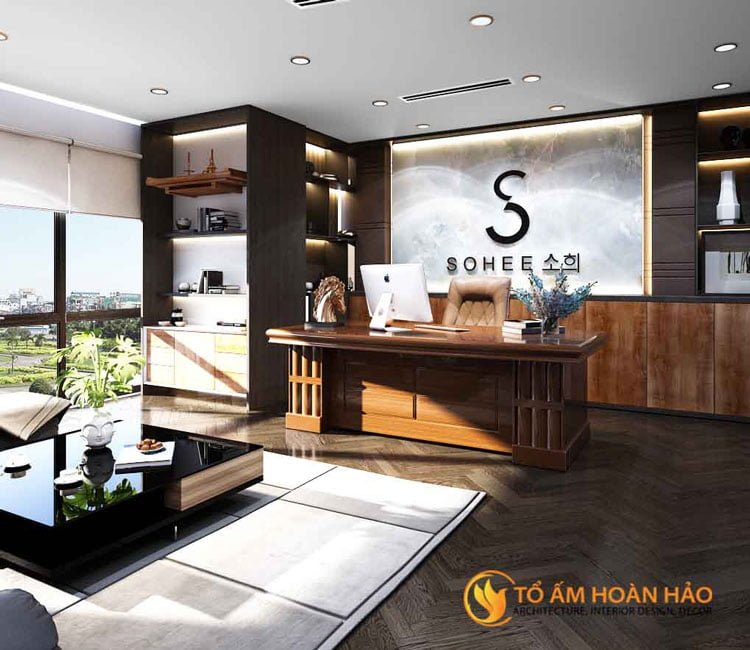 Công trình: Văn phòng Công ty cổ phần đầu tư phát triển Sohee 1 thiết kế thi công kiến trúc nội thất công ty cổ phần phát triển đầu tư Sohee 1