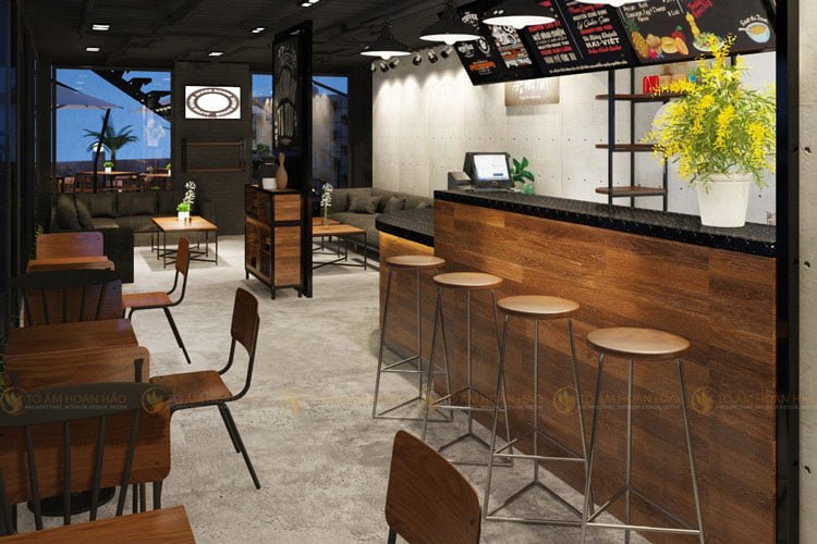 Thiết kế thi công quán trà sữa đẹp mê li, khách xếp hàng check in 4 thiết kế thi công quán trà sữa 1