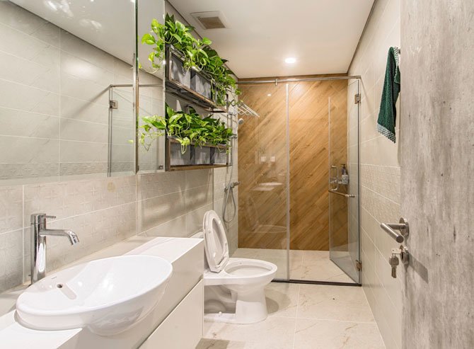 Thiết kế nội thất Hà Nội - căn hộ 80m2 hóa thiên đường xanh mát với 780 triệu đồng 12 thiết kế nội thất hà nội 5