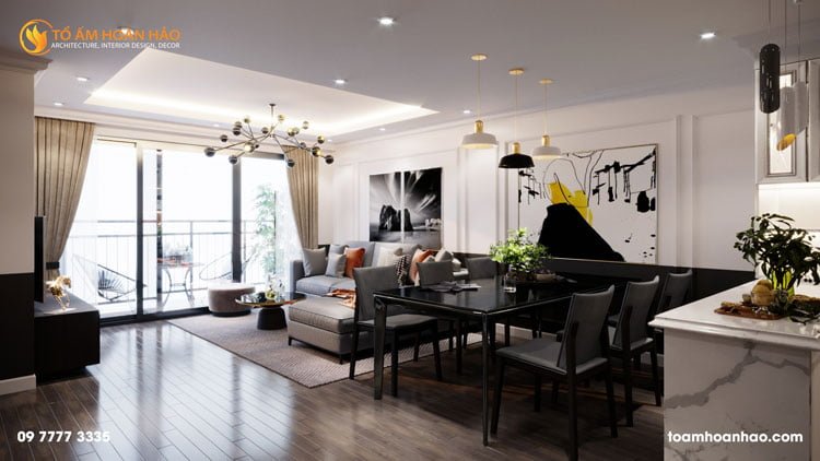 thiết kế thi công kiến trúc nội thất nhà chị Thu HongKong Tower 13