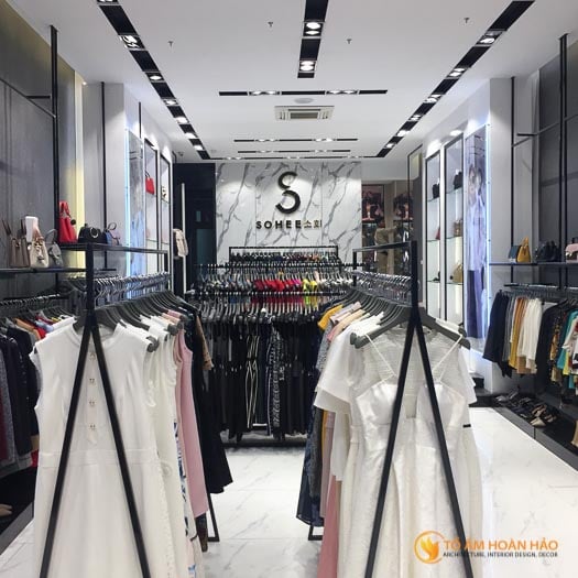 thiết kế thi công nội thất showroom thời trang Sohee Thanh Hóa 4