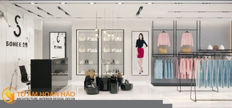 thiết kế thi công nội thất showroom thời trang Sohee Thanh Hóa