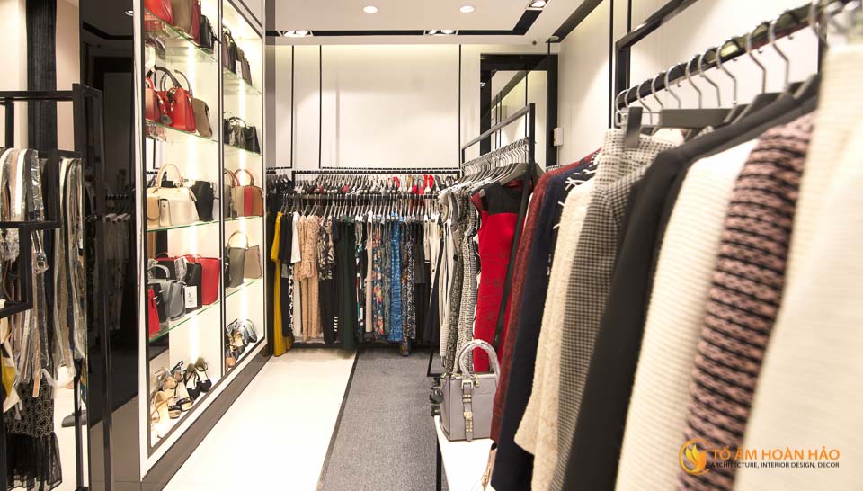thiết kế thi công nội thất showroom thời trang sohee Nguyễn Văn Huyên 2