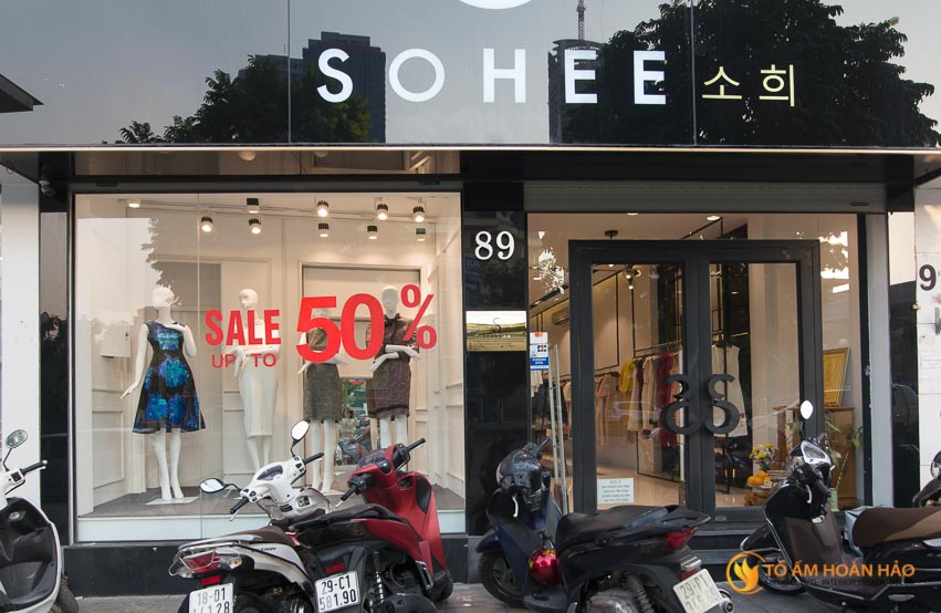 thiết kế thi công nội thất showroom thời trang Sohee Nguyễn Văn Huyên 14