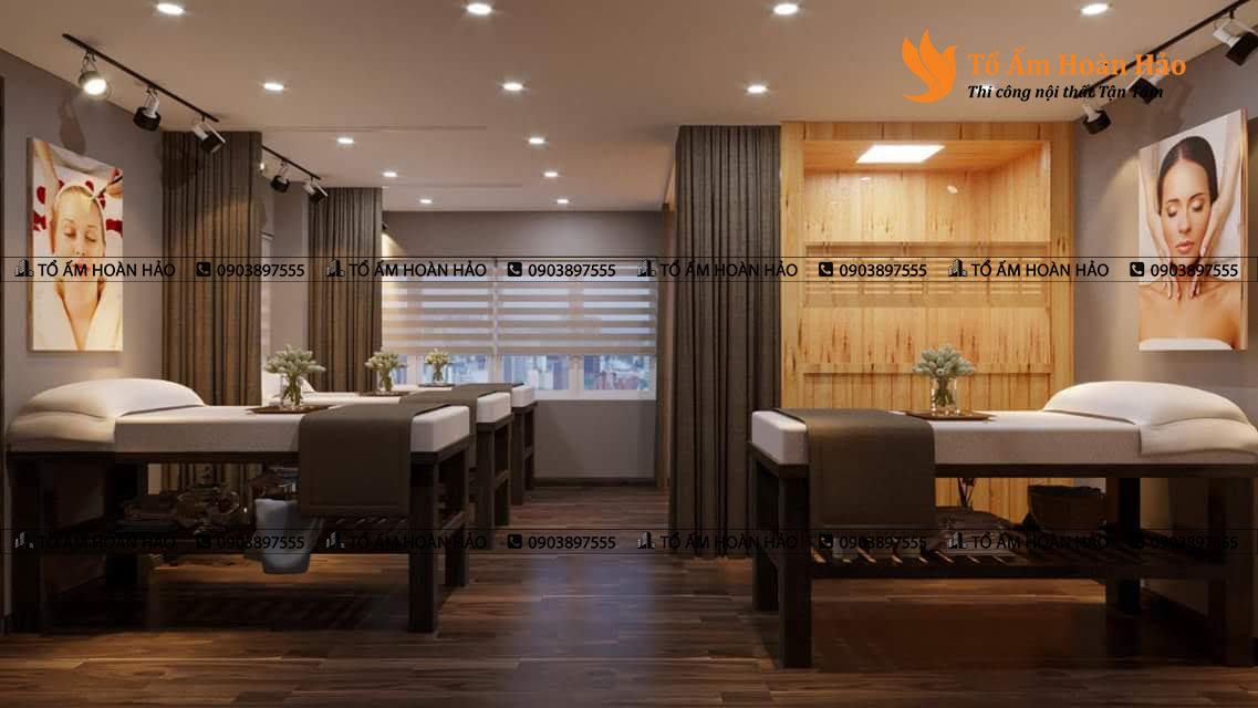 Thiết kế Spa 60m2 x 3tầng tại quận 5, TP.Hồ Chí Minh. 5 thiế kế spa hiện đại