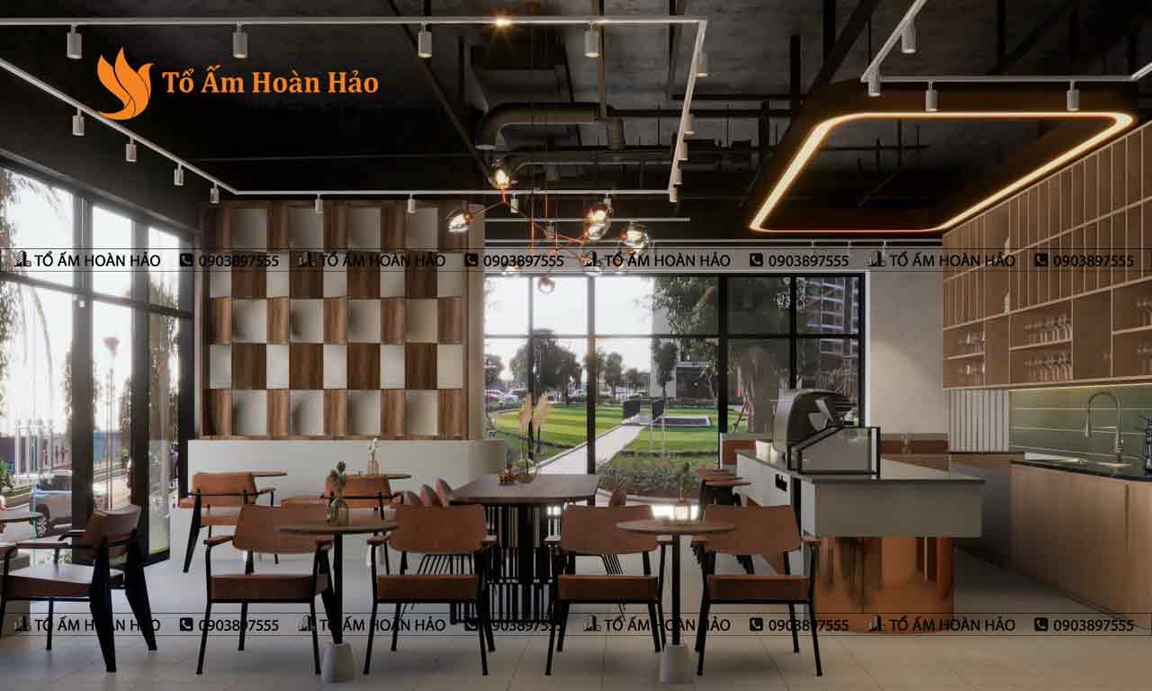 thiết kế và thi công quán cà phê