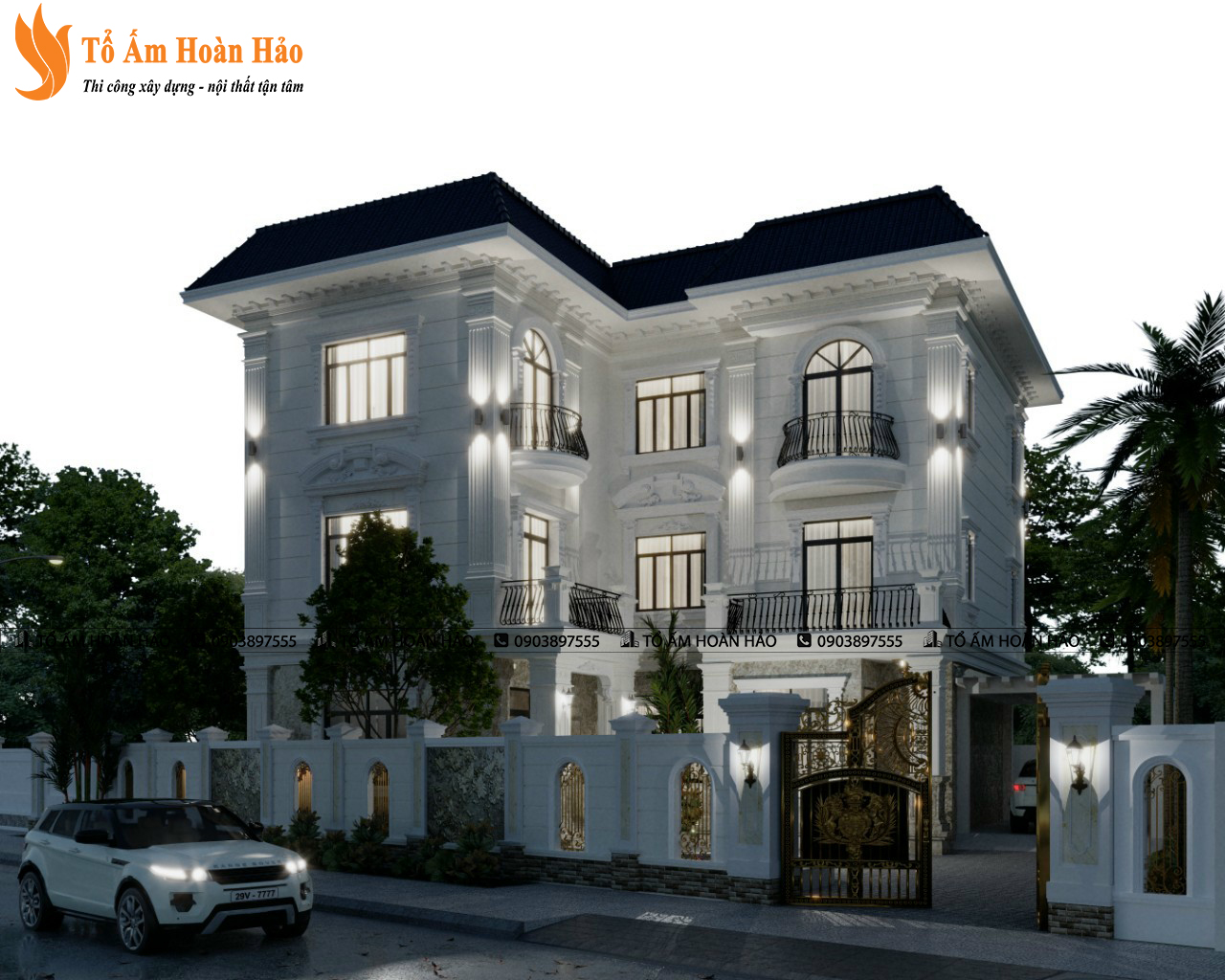THIẾT KẾ BIỆT THỰ ĐẸP - THÀNH PHỐ HỒ CHÍ MINH, 3 TẦNG DIỆN TÍCH 360M2 5 Biệt thự đep