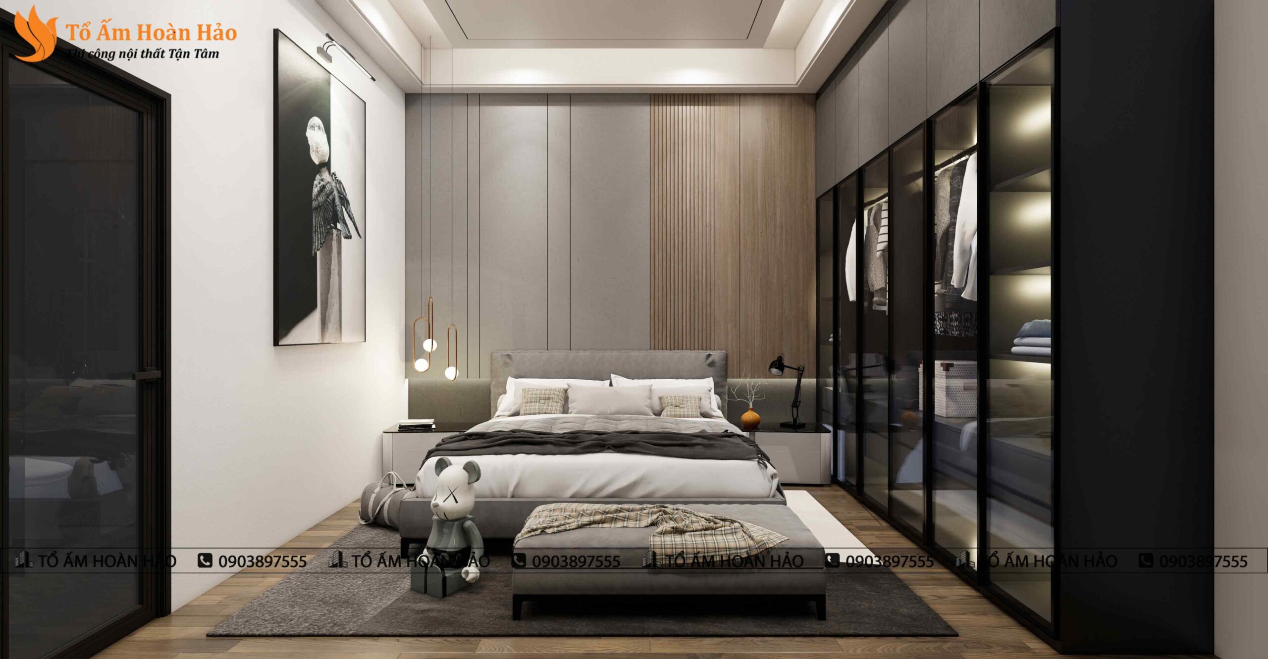 Nội thất nhà phố anh Hoan, 210 m2. 17
