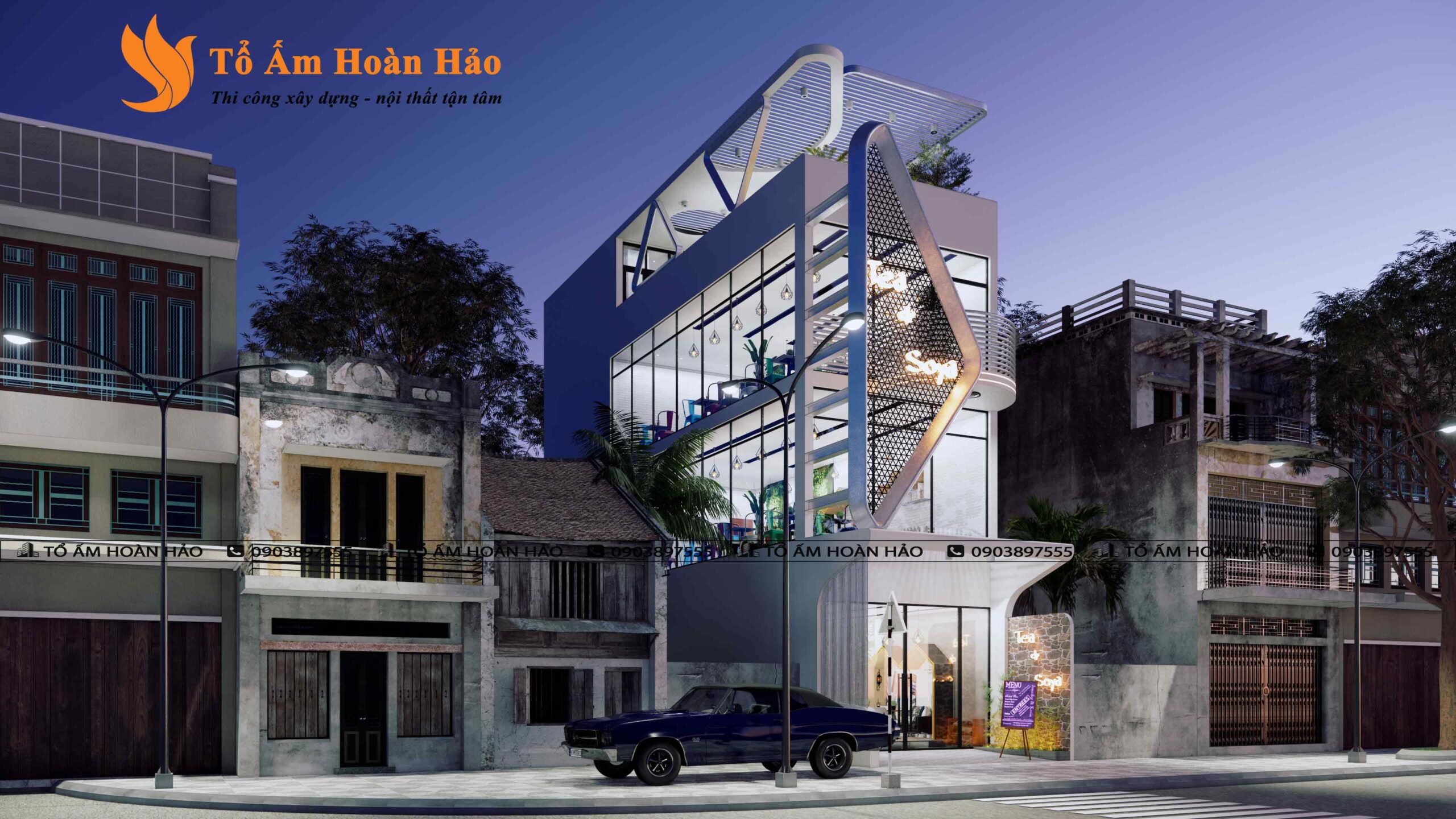 Mẫu thiết kế nhà phố hiện đại 3 tầng kết hợp kinh doanh tại TP.Hồ Chí Minh 2