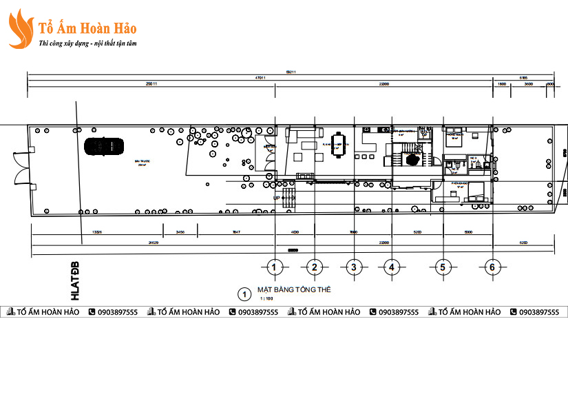 THIẾT KẾ KIẾN TRÚC VÀ NỘI THẤT BIỆT THỰ 600M2 VỚI KÍCH THƯỚC 12X50M2 1