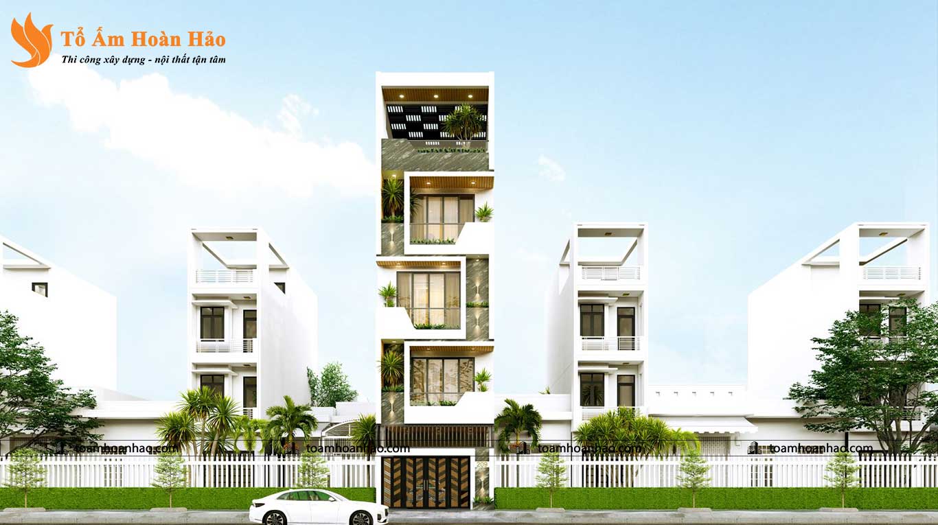 THI CÔNG THIẾT KẾ NHÀ PHỐ - THÀNH PHỐ HỒ CHÍ MINH 5x21M, 5 TẦNG CÓ GIẾNG TRỜI ĐẸP, HIỆN ĐẠI 4 Tổ Ấm Hoàn Hảo là đơn vị thi công thiết kế nhà phố, biệt thự, chung cư với nhiều năm kinh nghiệm trên thị trường Việt Nam