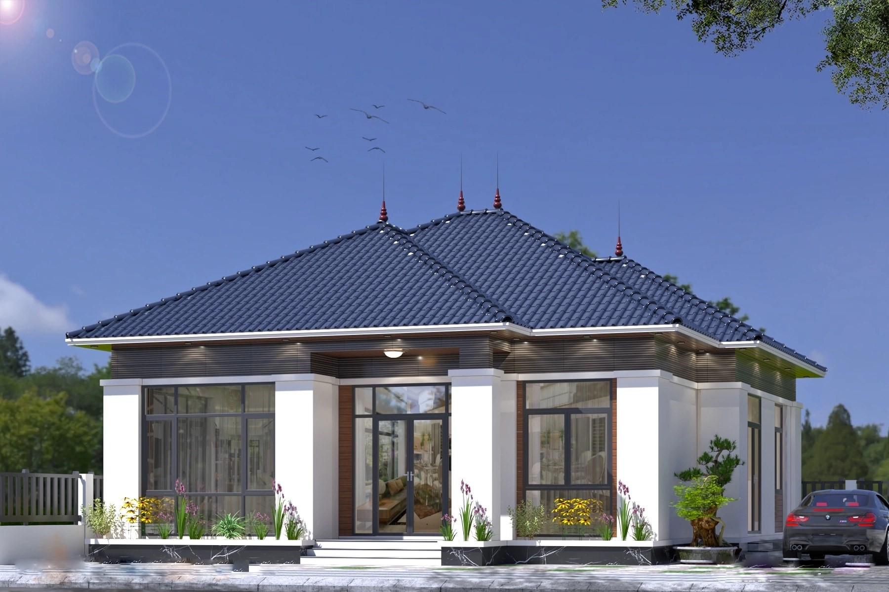 ĐẶC ĐIỂM KIẾN TRÚC THIẾT KẾ NHÀ MÁI THÁI 1 TẦNG 4 Tổ ấm hoàn hảo là đơn vị thiết kế và thi công biệt thự nhà phố có nhiều năm kinh nghiêm tại thị trường việt nam