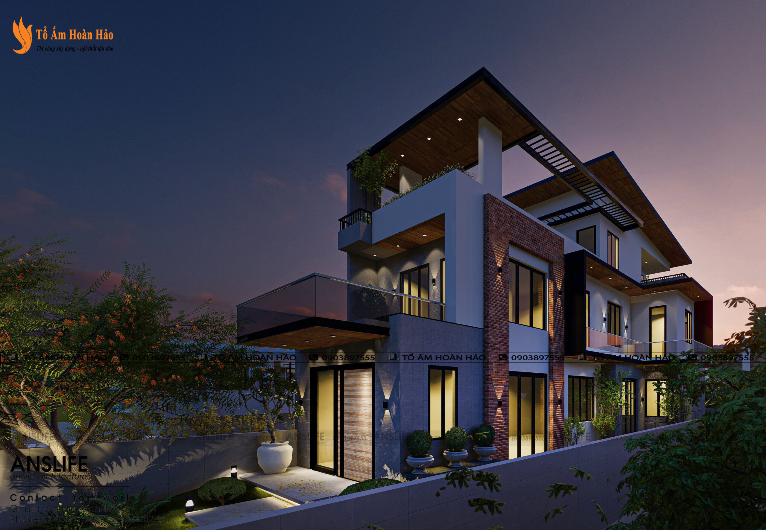 THIẾT KẾ KIẾN TRÚC VÀ NỘI THẤT BIỆT THỰ 600M2 VỚI KÍCH THƯỚC 12X50M2 5 kiến trúc và nội thất biệt thự đẹp