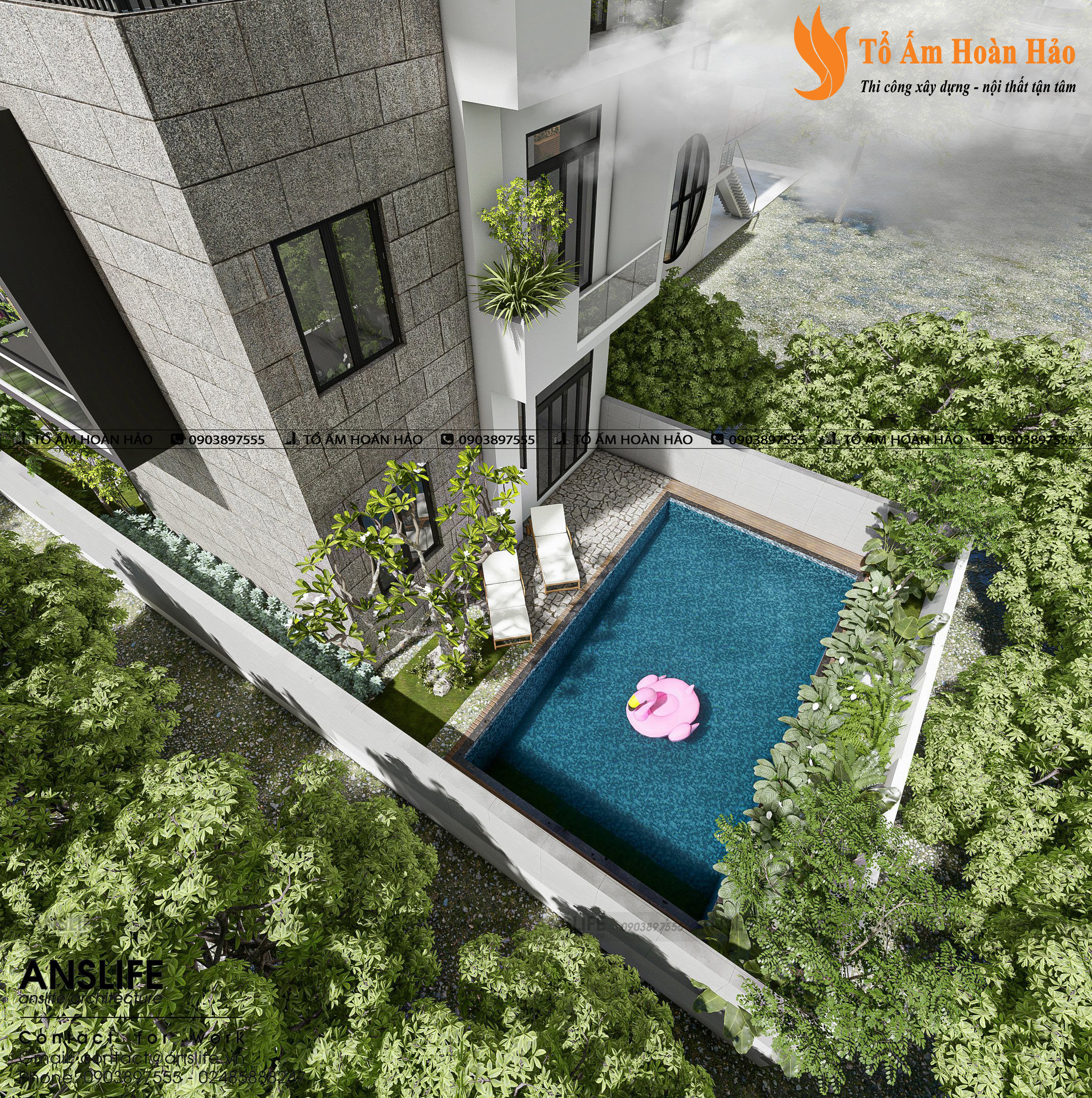 THIẾT KẾ KIẾN TRÚC VÀ NỘI THẤT BIỆT THỰ 600M2 VỚI KÍCH THƯỚC 12X50M2 9 kiến trúc và nội thất biệt thựu đẹp
