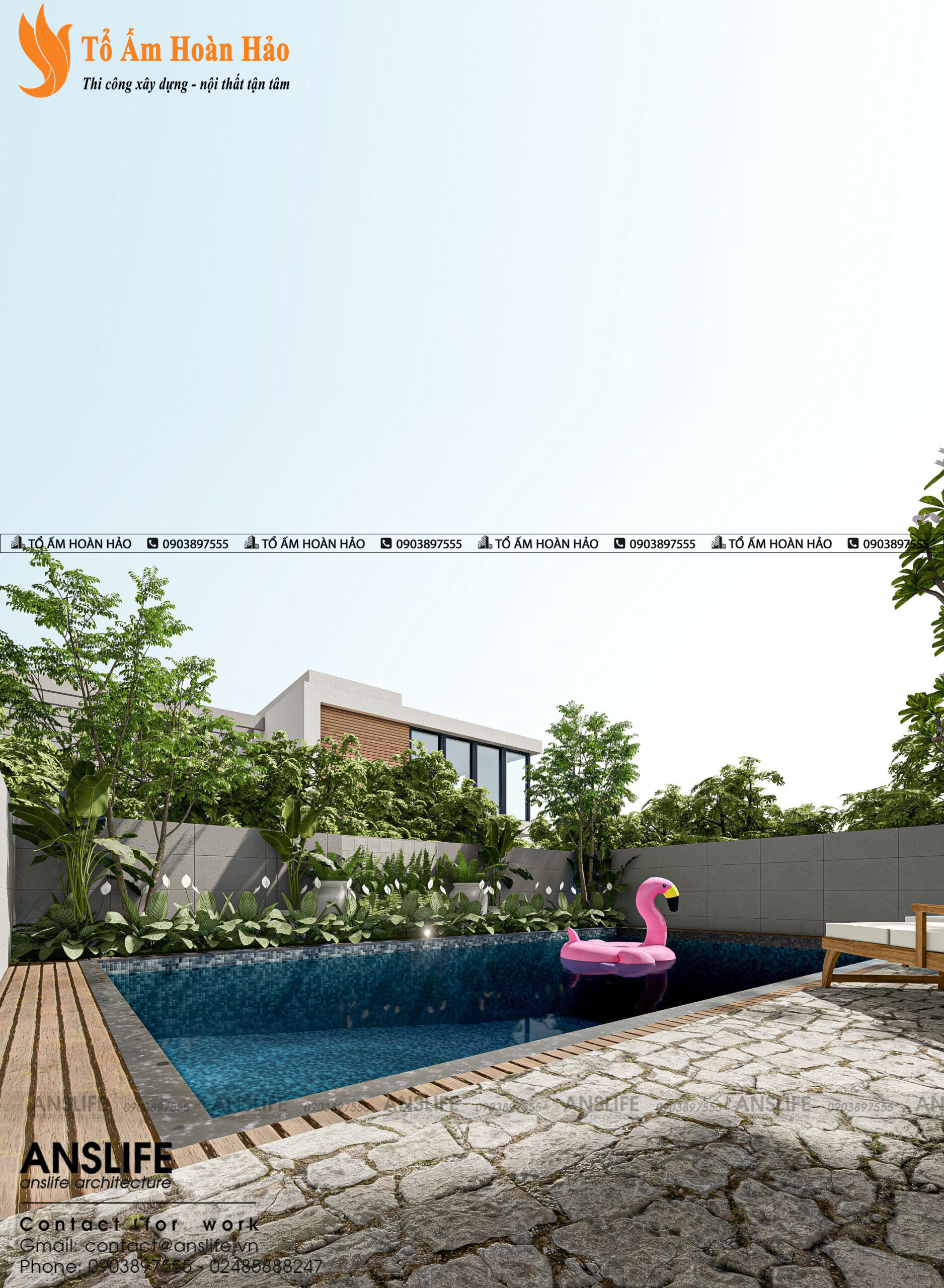 THIẾT KẾ KIẾN TRÚC VÀ NỘI THẤT BIỆT THỰ 600M2 VỚI KÍCH THƯỚC 12X50M2 11