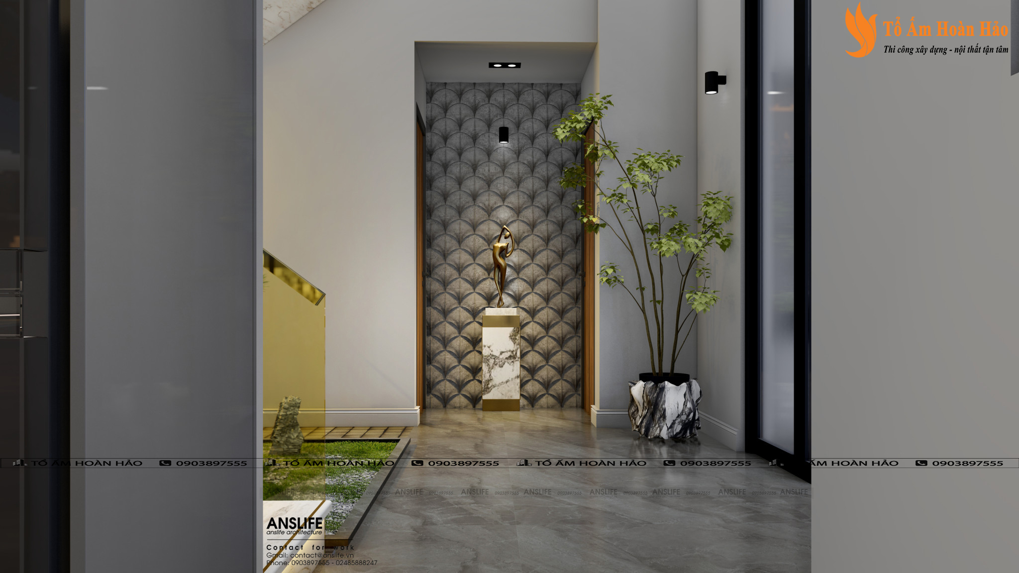 THIẾT KẾ KIẾN TRÚC VÀ NỘI THẤT BIỆT THỰ 600M2 VỚI KÍCH THƯỚC 12X50M2 23 kiến trúc và nội thất biệt thự đẹp