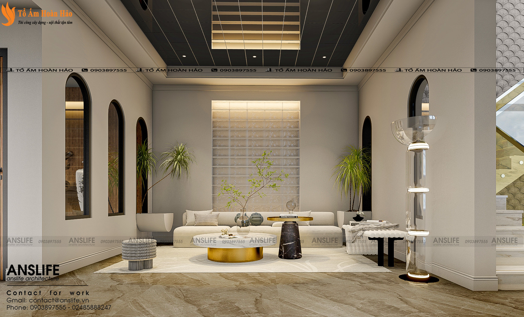 THIẾT KẾ KIẾN TRÚC VÀ NỘI THẤT BIỆT THỰ 600M2 VỚI KÍCH THƯỚC 12X50M2 17 nội thất biệt thự đẹp