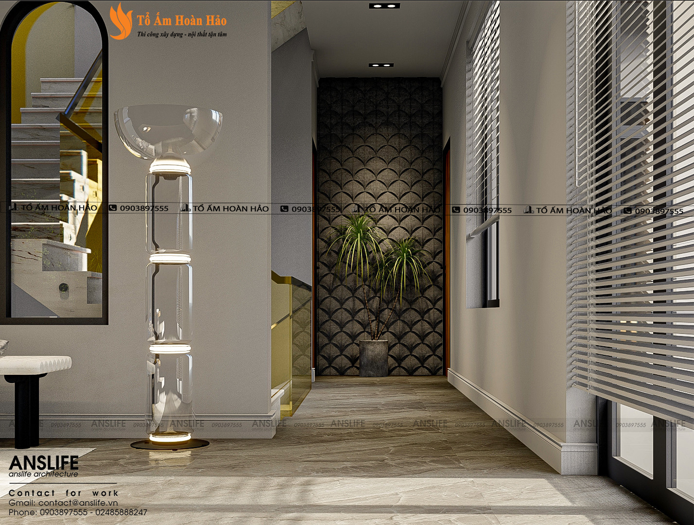 THIẾT KẾ KIẾN TRÚC VÀ NỘI THẤT BIỆT THỰ 600M2 VỚI KÍCH THƯỚC 12X50M2 22 Tổ ấm hoàn hảo thiết kế và thi công biệt thự đẹp