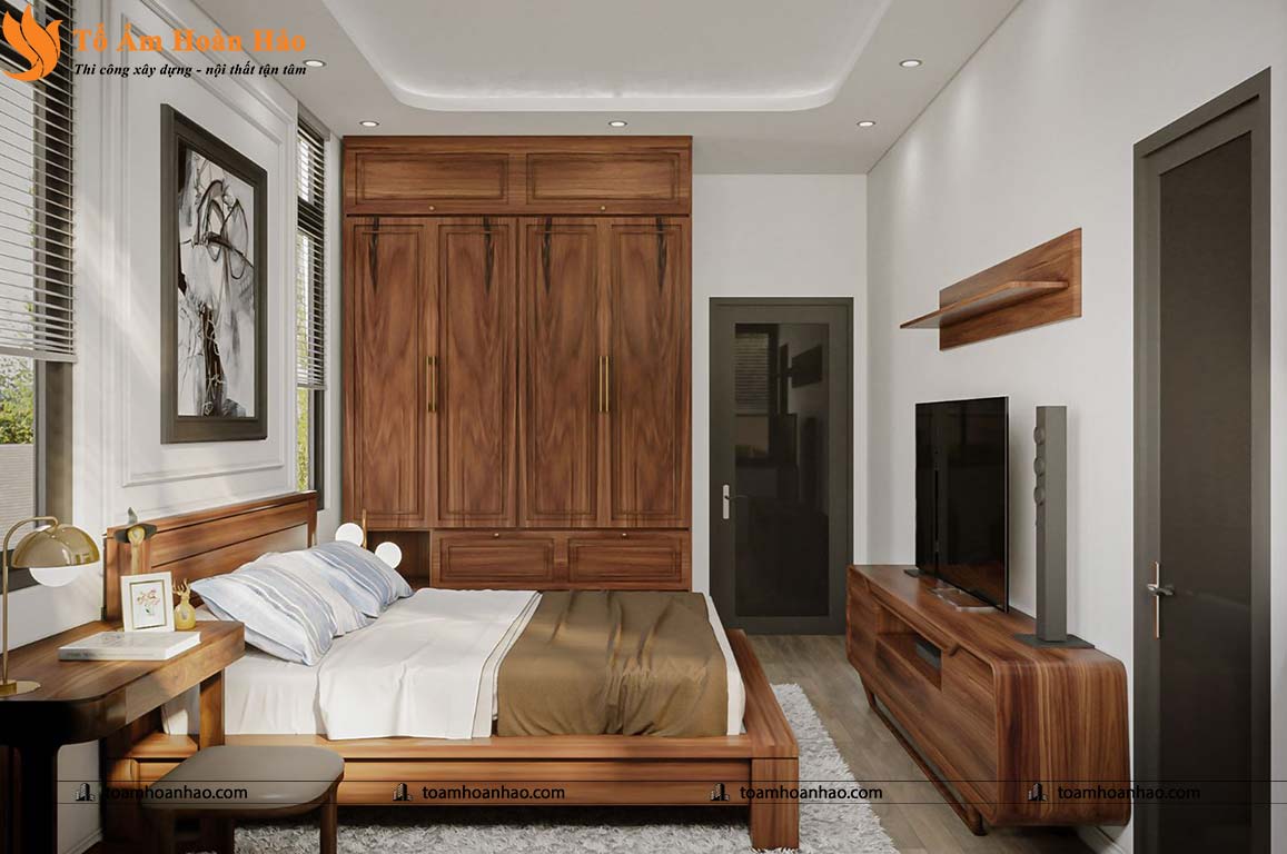 Báo giá nội thất gỗ walnut ( gỗ óc chó ) 7 thiết kế biệt thự đẹp