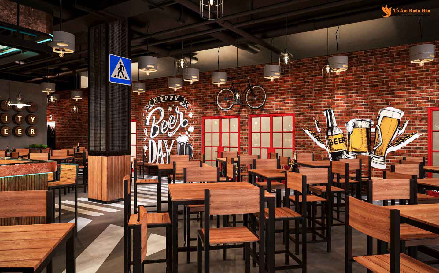 THIẾT KẾ NỘI THẤT NHÀ HÀNG BEER DAY - THÀNH PHỐ HỒ CHÍ MINH 425M2 4