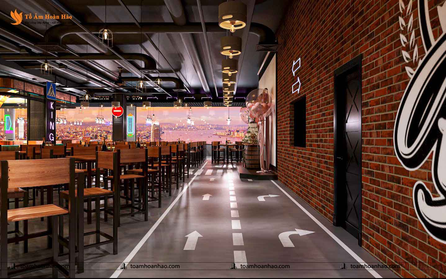 THIẾT KẾ NỘI THẤT NHÀ HÀNG BEER DAY - THÀNH PHỐ HỒ CHÍ MINH 425M2 6
