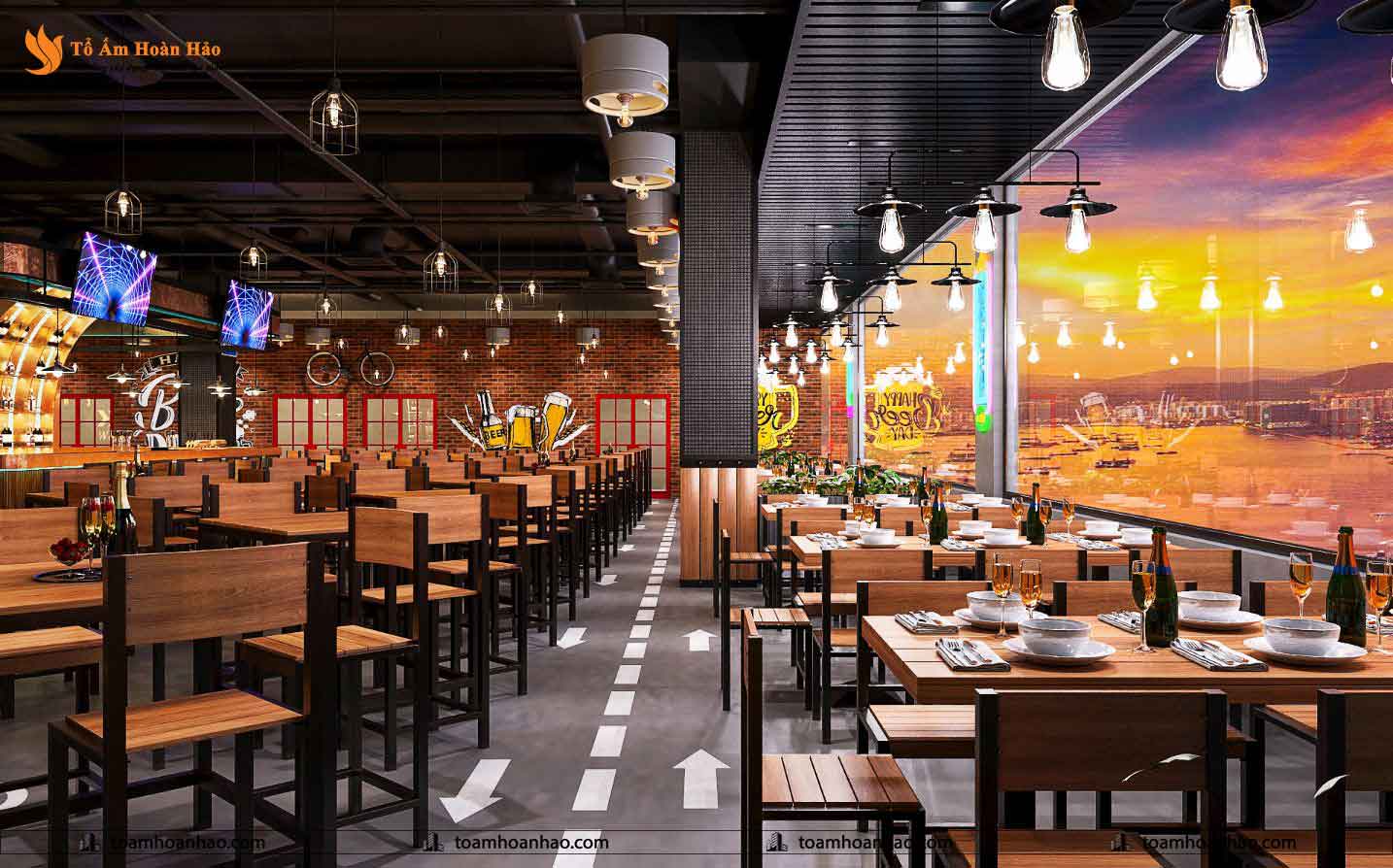 THIẾT KẾ NỘI THẤT NHÀ HÀNG BEER DAY - THÀNH PHỐ HỒ CHÍ MINH 425M2 7