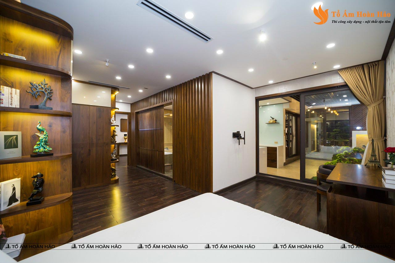 THIẾT KẾ NỘI THẤT CĂN PENHOUSE 200M2 GỖ ÓC CHÓ, SANG TRỌNG ĐẲNG CẤP 2