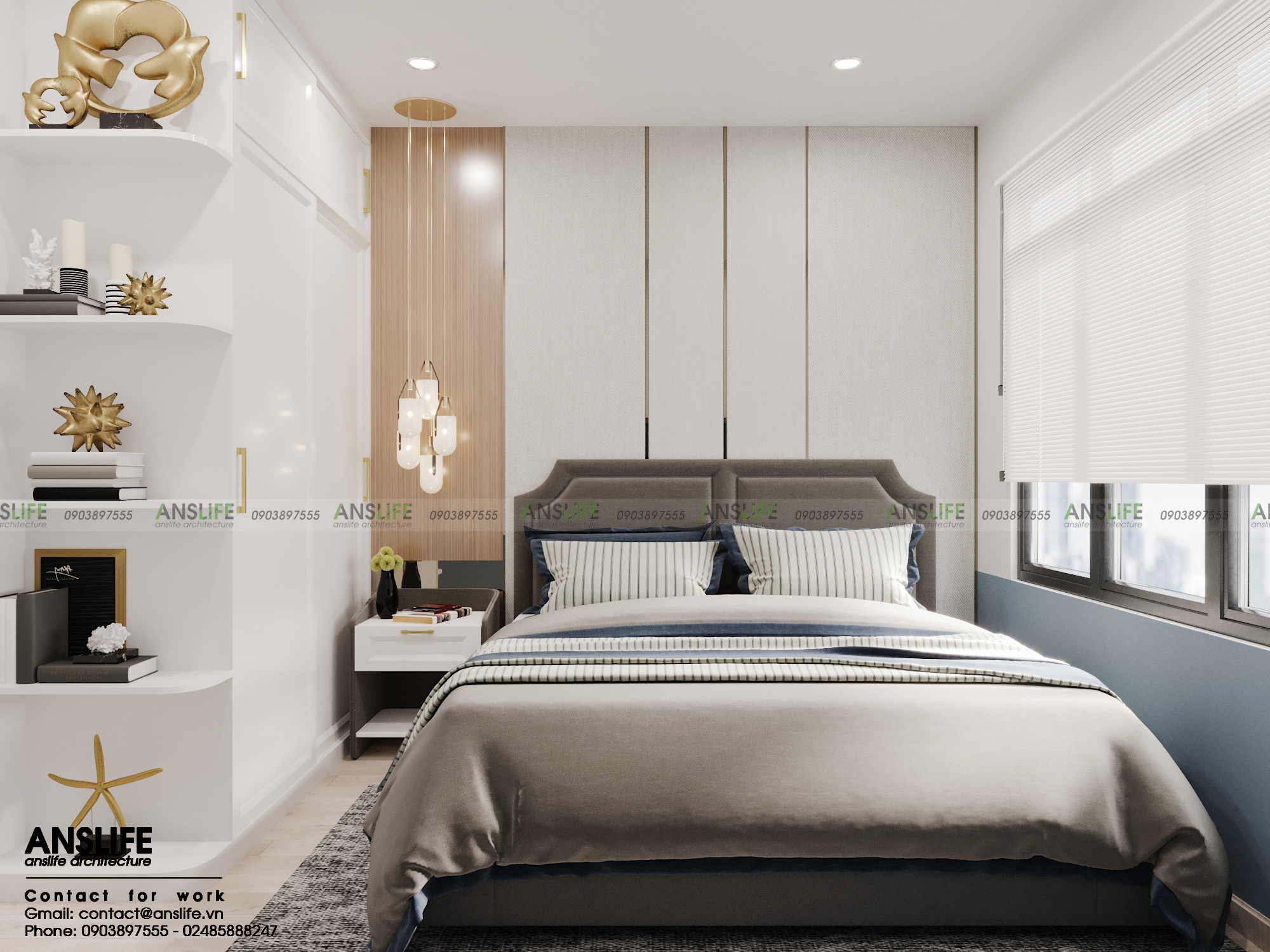 THIẾT KẾ NỘI THẤT CHUNG CƯ VINHOMES GRANDPARK DIỆN TÍCH 82M2 - PHONG CÁCH BÁN CỔ ĐIỂN SANG TRỌNG 11