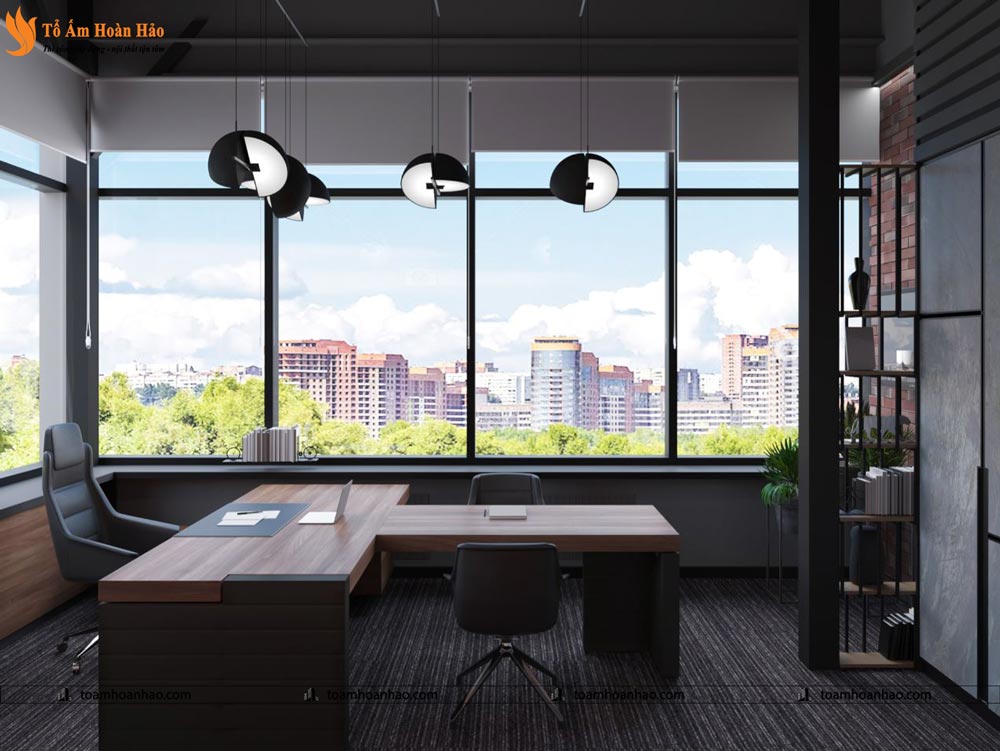 THIẾT KẾ NỘI THẤT VĂN PHÒNG KHÔNG GIAN MỞ KẾT HỢP GÁC LỬNG - HÀ NỘI VỚI DIỆN TÍCH 350m2 8 nội thất văn phòng