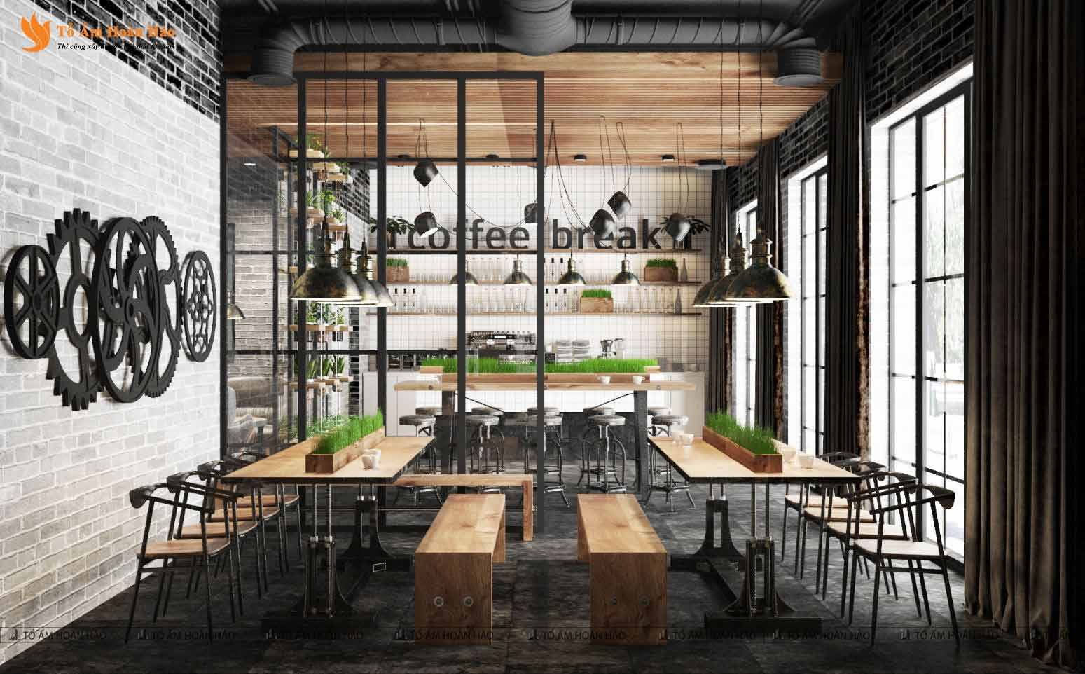 thiết kế quán cà phê