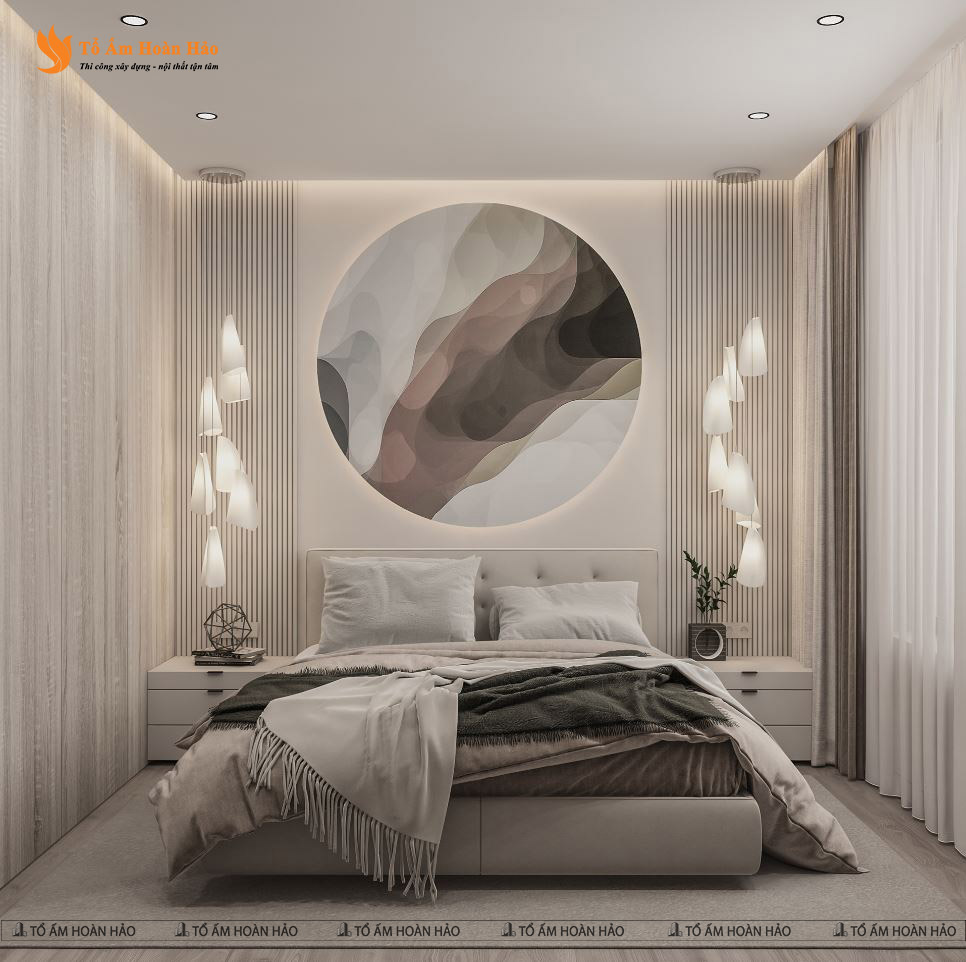 VINHOMES OCEAN PARK 1PN 64M2 - THIẾT KẾ NỘI THẤT CHUNG CƯ GAM MÀU GHI XÁM TRANG NHÃ 12